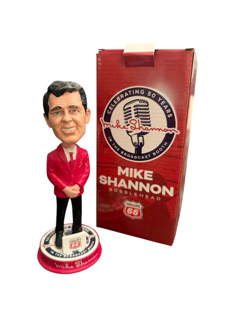 NEW MLB St Louis Cardinals Mike Shannon Bobblehead 50th Anniversary Figurine